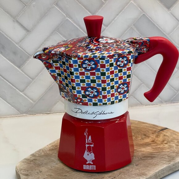 -SOLD-❌  Bialetti × Dolce & Gabbana Moka Express — “Carretto Siciliano” 3-Cup - Picture 8 of 12